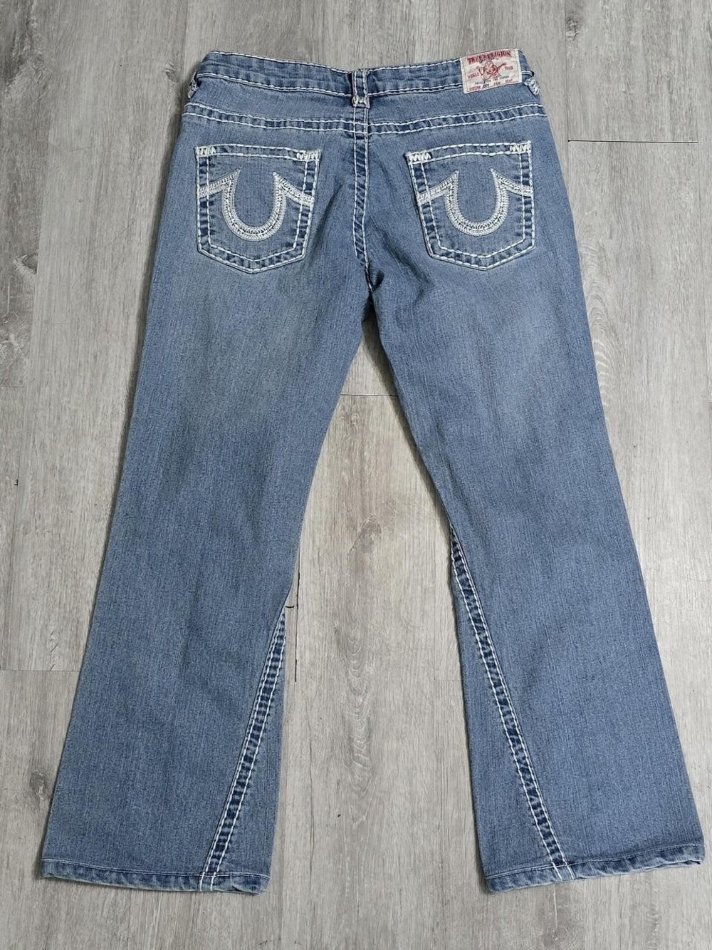 Vintage Y2K True Religion Joey Flared Low Rise Blue Jeans USA Womens Size 29